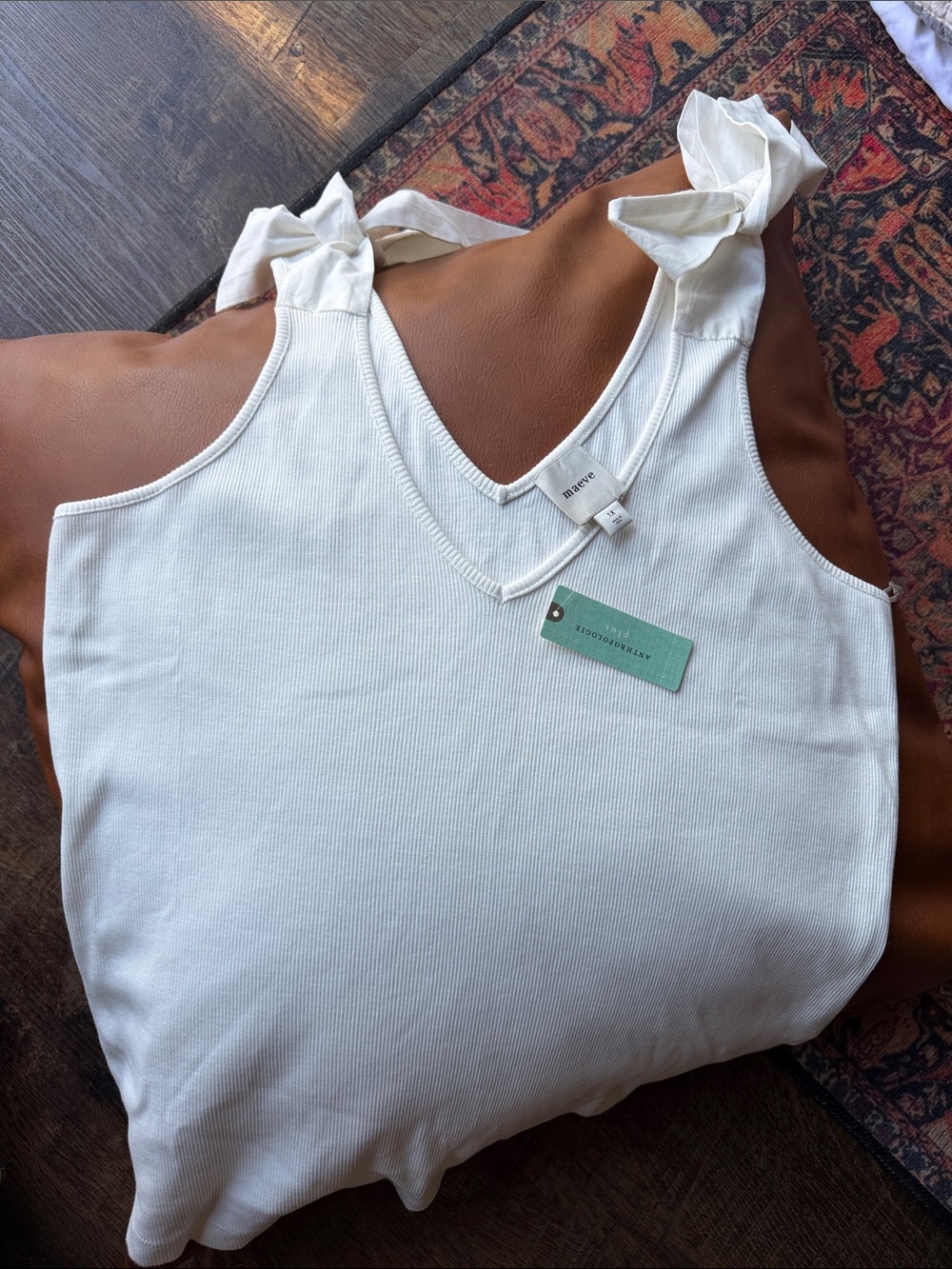 Anthropologie THE RAFAELA BOW-TIE TANK BY MAEVE sz 1x nwt